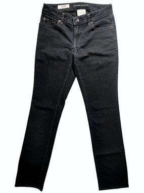 Banana Republic Women's Black Classic Straight Leg Low Rise Denim Jeans Size 0